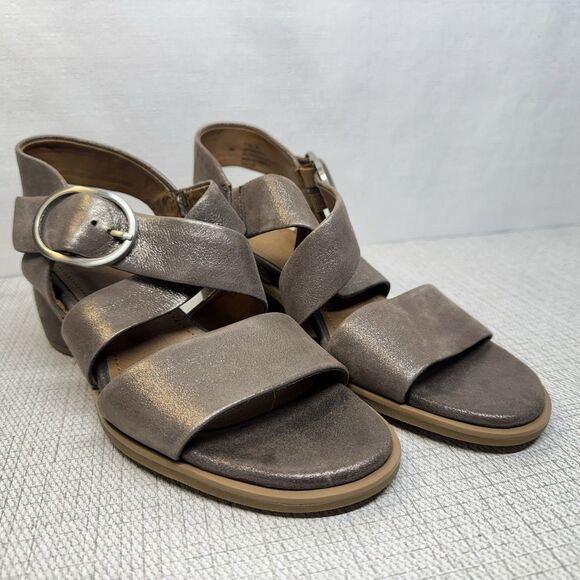 SOFFT Coryn Mauve Bronze Metallic Strappy Comfort Leather Sandals 8M - Picture 2 of 6